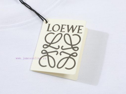 LOEWE Luo YiweiNew Laminated Pocket Embroidered Short Sleeved T-shirt ®*Customized 280g All Cot mitmjsqj - Image 6