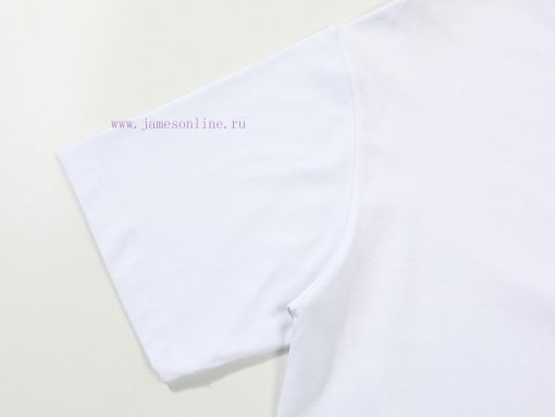 LOEWE Luo YiweiNew Laminated Pocket Embroidered Short Sleeved T-shirt ®*Customized 280g All Cot mitmjsqj - Image 8