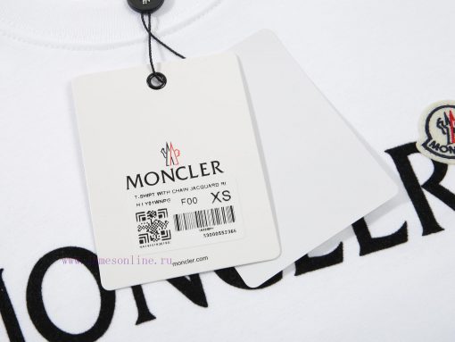 MONCLER Mask MouthPlush Print+Zhangzai Short Sleeved T-shirt ®*Customized 280g All Cotton Fabri 8frxt83j - Image 5