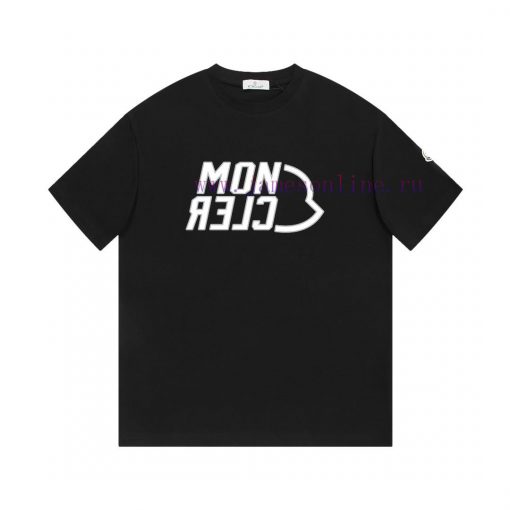 MONCLER Mask MouthNew Printed Short Sleeved T-shirt ®*Customized 280g All Cotton Fabric Soft An rkl16bv0 - Image 2