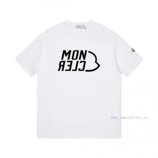 MONCLER Mask MouthNew Printed Short Sleeved T-shirt ®*Customized 280g All Cotton Fabric Soft An bw8xgmax - Image 2