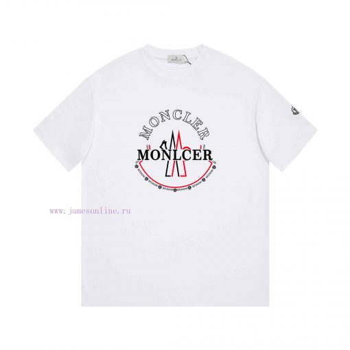 MONCLER Mask MouthNew Printed Short Sleeved T-shirt ®*Customized 280g All Cotton Fabric Soft An 7c6fbmb5