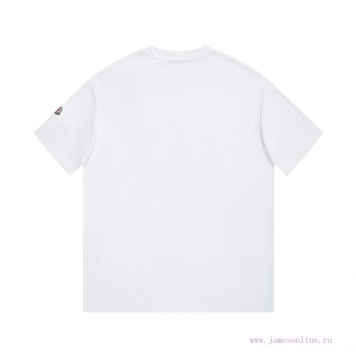 MONCLER Mask MouthNew Printed Short Sleeved T-shirt ®*Customized 280g All Cotton Fabric Soft An 7c6fbmb5 - Image 3