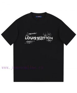 LV's HomeNew Printed Short Sleeved T-shirt ®*Customized 280g All Cotton Fabric Soft And Skin Fr pokyk71x