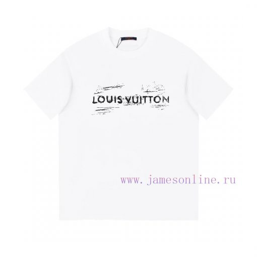 LV's HomeNew Printed Short Sleeved T-shirt ®*Customized 280g All Cotton Fabric Soft And Skin Fr j08tdf9n