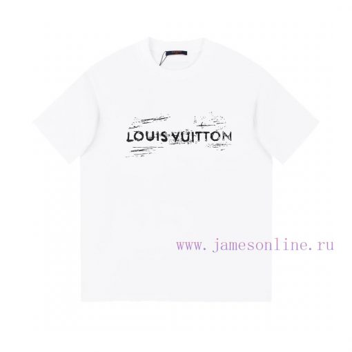 LV's HomeNew Printed Short Sleeved T-shirt ®*Customized 280g All Cotton Fabric Soft And Skin Fr j08tdf9n - Image 2