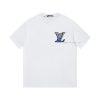 LV's HomeNew Embroidered Short Sleeved T-shirt ®*Customized 280g All Cotton Fabric Soft And Ski k7l4ueyd
