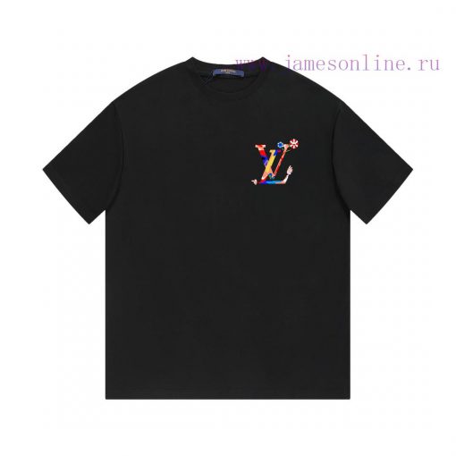 LV's HomeNew Printed Short Sleeved T-shirt ®*Customized 280g All Cotton Fabric Soft And Skin Fr vb9plegv - Image 2