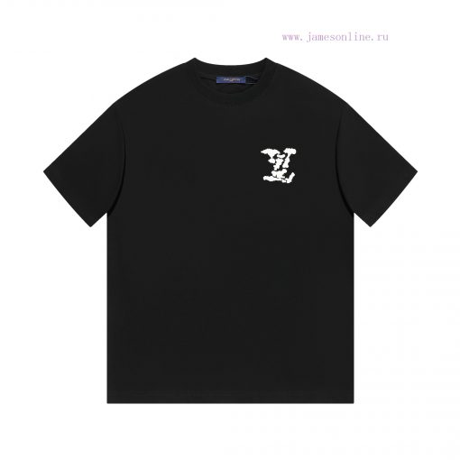 LV's HomeNew Foam Printed Short Sleeved T-shirt ®*Customized 280g All Cotton Fabric Soft And Sk ky9gtmr7