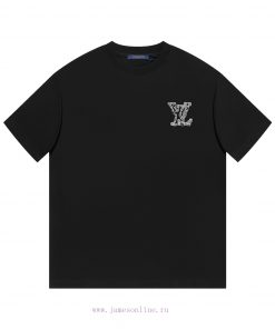 LV's HomeNew Embroidered Short Sleeved T-shirt ®*Customized 280g All Cotton Fabric Soft And Ski m3qu5tyk