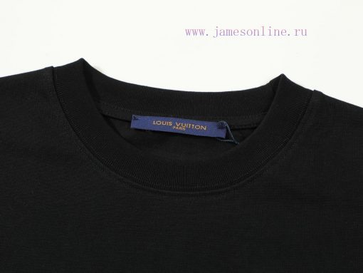 LV's HomeNew Embroidered Short Sleeved T-shirt ®*Customized 280g All Cotton Fabric Soft And Ski m3qu5tyk - Image 4