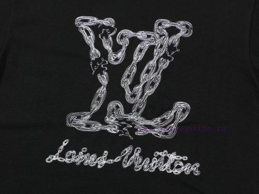 LV's HomeNew Embroidered Short Sleeved T-shirt ®*Customized 280g All Cotton Fabric Soft And Ski m3qu5tyk - Image 5