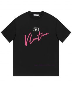 VALENTINO ValentinoNew Three-dimensional Thick Plate Printed Short Sleeved T-shirt ®*Customized 2kzts8j3