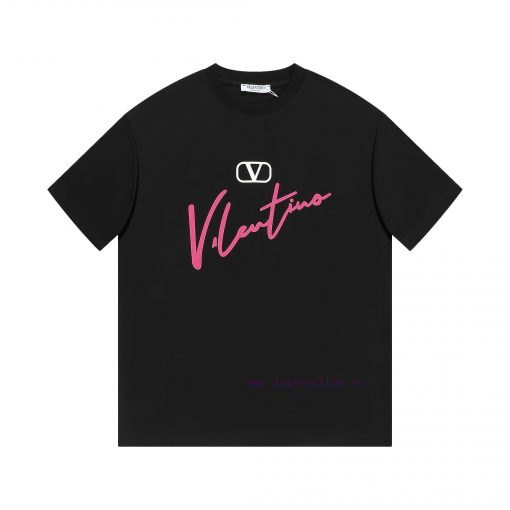 VALENTINO ValentinoNew Three-dimensional Thick Plate Printed Short Sleeved T-shirt ®*Customized 2kzts8j3