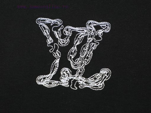 LV's HomeNew Embroidered Short Sleeved T-shirt ®*Customized 280g All Cotton Fabric Soft And Ski m3qu5tyk - Image 6