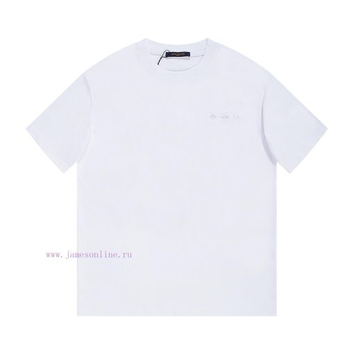 LV's HomeNew Embroidered Hand Cut Short Sleeved T-shirt ®*Customized 2 Grams Of All Cotton Fabr jfrubqx9 - Image 2