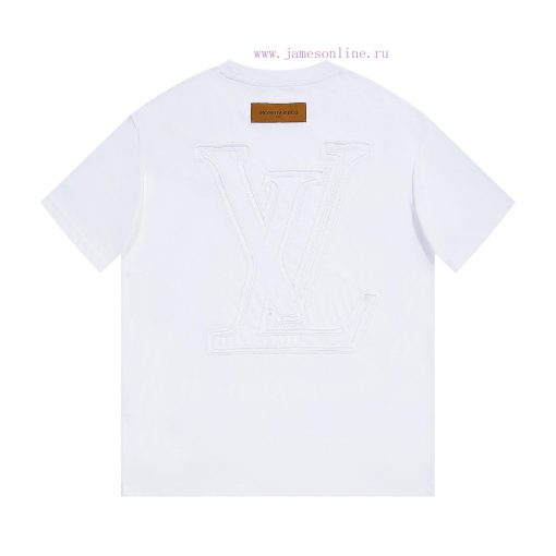 LV's HomeNew Embroidered Hand Cut Short Sleeved T-shirt ®*Customized 2 Grams Of All Cotton Fabr jfrubqx9 - Image 3