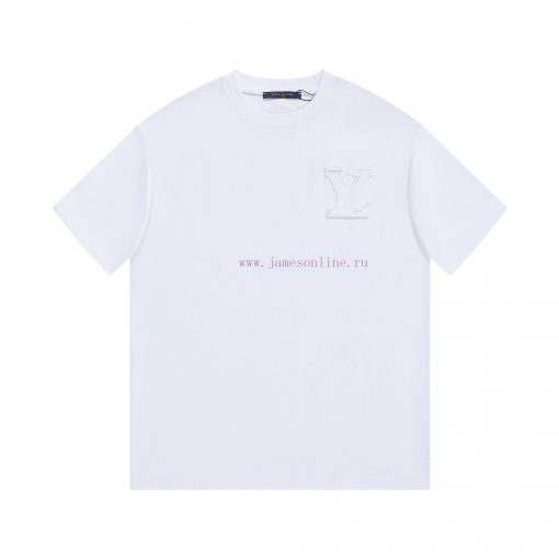 LV's HomeNew Embroidered Hand Cut Short Sleeved T-shirt ®*Customized 2 Grams Of All Cotton Fabr x1yzyv1m - Image 2