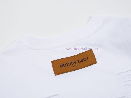 LV's HomeNew Embroidered Hand Cut Short Sleeved T-shirt ®*Customized 2 Grams Of All Cotton Fabr jfrubqx9 - Image 9