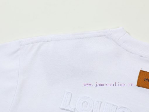 LV's HomeNew Embroidered Hand Cut Short Sleeved T-shirt ®*Customized 2 Grams Of All Cotton Fabr x1yzyv1m - Image 9