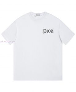DIOR DiorPrinted Letter Short Sleeved T-shirt ®*Customized 280g All Cotton Fabric Soft And Skin jrsgbtct