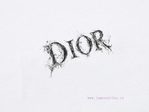 DIOR DiorPrinted Letter Short Sleeved T-shirt ®*Customized 280g All Cotton Fabric Soft And Skin jrsgbtct - Image 5
