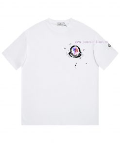 MONCLER Mask MouthNew Printed Short Sleeved T-shirt ®*Customized 280g All Cotton Fabric Soft An pka1531l