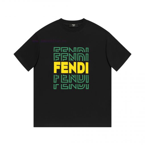 FENDI Fendi-Adopting Double Yarn Pure Cotton 280g Short Sleeves The Fabric Color Is Customized kww1iohf - Image 2