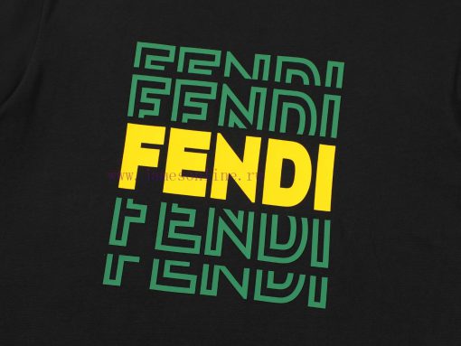 FENDI Fendi-Adopting Double Yarn Pure Cotton 280g Short Sleeves The Fabric Color Is Customized kww1iohf - Image 5