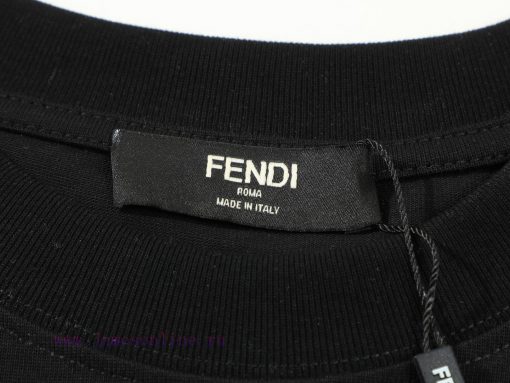 FENDI Monster Devil's Eye-Adopting Double Yarn Pure Cotton 280g Short Sleeves The Fabric Color mqfi3ldw - Image 8