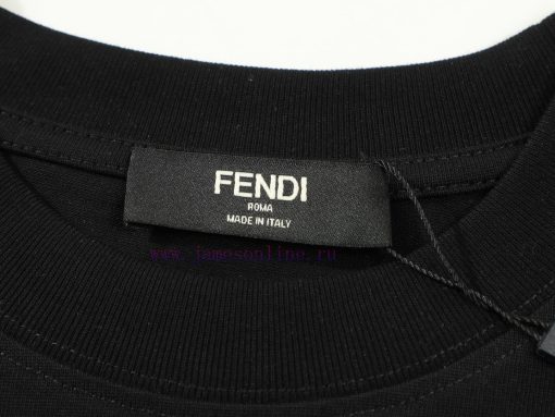 FENDI Fendi-Adopting Double Yarn Pure Cotton 280g Short Sleeves The Fabric Color Is Customized kww1iohf - Image 8