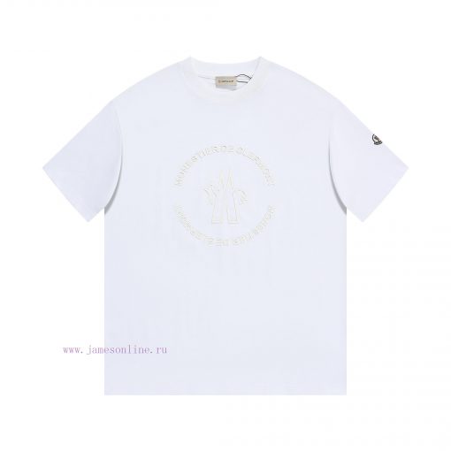 MONCLER Mask MouthNew Three-dimensional Thick Craft Short Sleeved T-shirt ®*Customized 280g All ixqw4k7a - Image 2