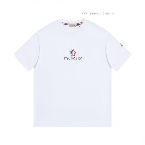 MOC25SS Spring And Summer New Plain Knitted Cotton Round Neck Short Tee Unisex Towel Embroidere 78ye7bae - Image 2