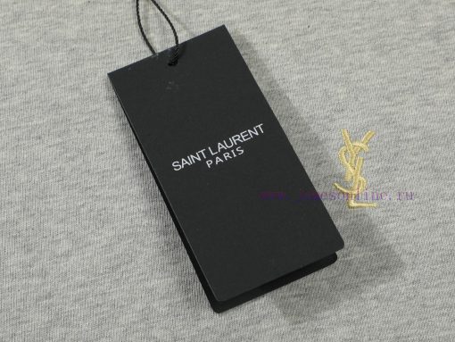 Saint Laurent/Saint Laurent 25ss YSL Logo Embroidered Short Sleeved ShirtCustomized Obsidian Do tp0x79ff - Image 6