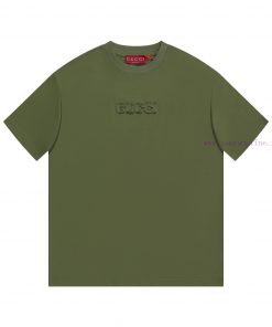 Gucci GucciLOGO Embroidery Sticker Handmade Letter Cutting Short Sleeved T-shirt ®*Customized 2 29chryhc