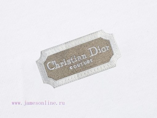 DIOR DiorEmbroidered Letter Short Sleeved T-shirt ®*Customized 280g All Cotton Fabric Soft And 7wc28tlq - Image 3