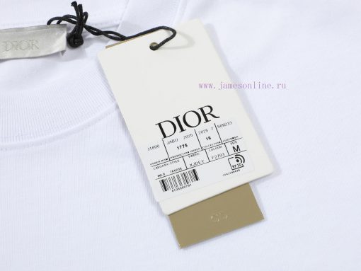 DIOR DiorEmbroidered Snake Letter Short Sleeved T-shirt ®*Customized 280g All Cotton Fabric Sof j45tiymy - Image 6