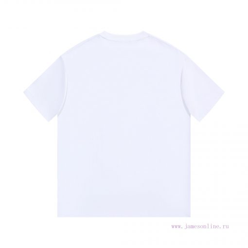 LOEWE Luo YiweiNew Pocket Embroidered Short Sleeved T-shirt ®*Customized 280g All Cotton Fabric u3iw8ipa - Image 3