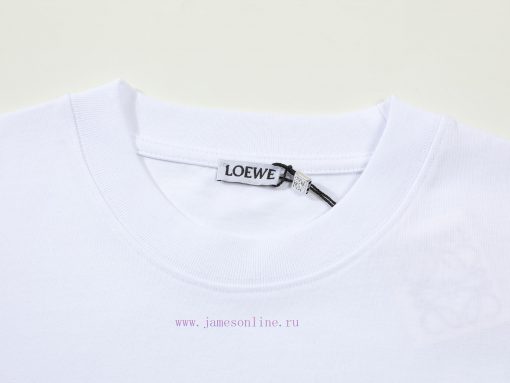 LOEWE Luo YiweiNew Pocket Embroidered Short Sleeved T-shirt ®*Customized 280g All Cotton Fabric u3iw8ipa - Image 4