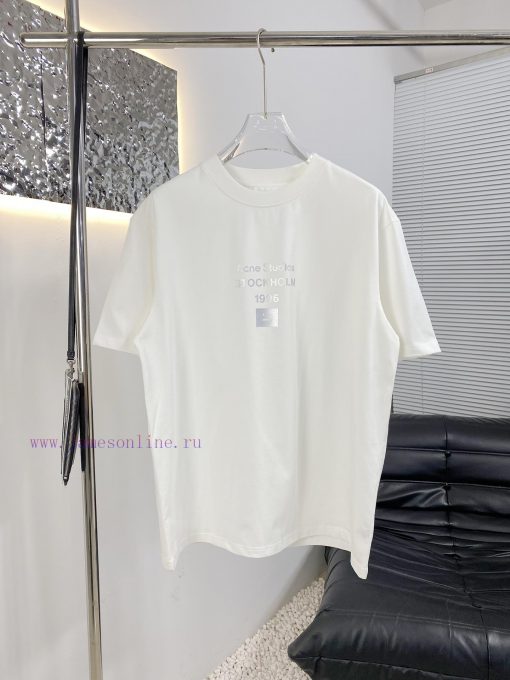 High Quality Acne 25ss New Short Sleeved T-shirtMade Of High-quality 100% Cotton Fabric With A ezwtec1s