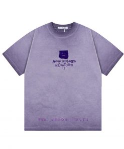 High Quality Acne25ss New Stir Fried Color Distressed Short Sleeved ShirtThe Fabric Is Made Of 1peru4v3