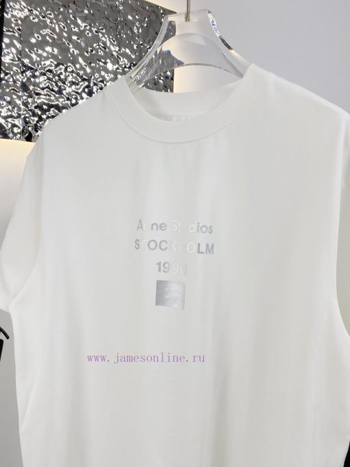 High Quality Acne 25ss New Short Sleeved T-shirtMade Of High-quality 100% Cotton Fabric With A ezwtec1s - Image 5