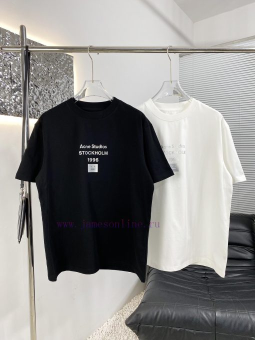 High Quality Acne 25ss New Short Sleeved T-shirtMade Of High-quality 100% Cotton Fabric With A ezwtec1s - Image 6