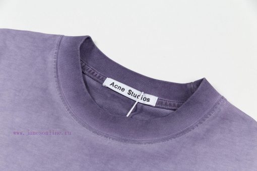 High Quality Acne25ss New Stir Fried Color Distressed Short Sleeved ShirtThe Fabric Is Made Of 1peru4v3 - Image 4