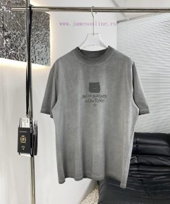 High Quality Acne25ss New Stir Fried Color Distressed Short Sleeved ShirtThe Fabric Is Made Of 7bwt68fg