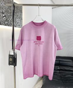 High Quality Acne25ss New Stir Fried Color Distressed Short Sleeved ShirtThe Fabric Is Made Of v0dku9f3