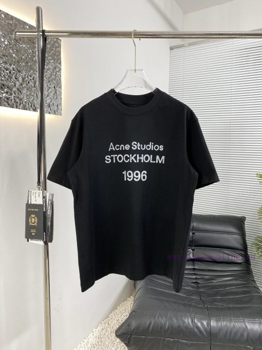 High Quality Acne 25ss New Short Sleeved T-shirtThe Fabric Is Made Of High-quality 100% Cotton hq03ofop