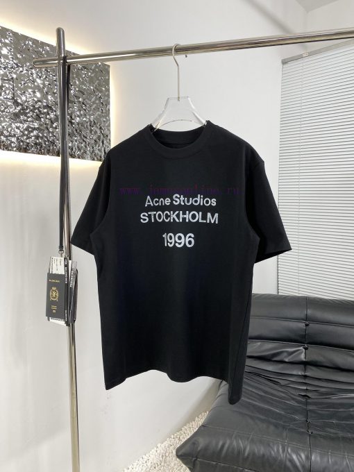 High Quality Acne 25ss New Short Sleeved T-shirtThe Fabric Is Made Of High-quality 100% Cotton hq03ofop - Image 4