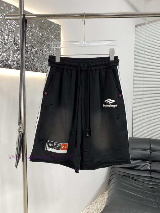 High Quality Balenciaga Paris 25ss Spring And Summer New Shorts Spray Color Abrasion Designer S 6c8tjq1y - Image 2