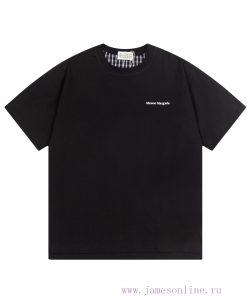 High Quality Margiela 25ss New Folding And Splicing Checkered Short Sleeved ShirtThe Fabric Is jumh4z3x